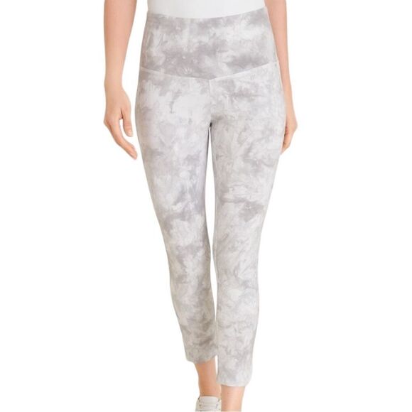 Chico's Zenergy So Slimming Supima Cotton Cloud Print Leggings gray size large - Picture 1 of 11